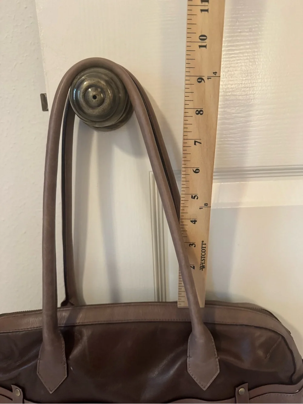 Tre Vero Brown Two-Tone Leather Tote Bag